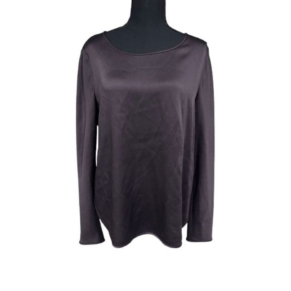 Dark chocolate brown Theory blouse